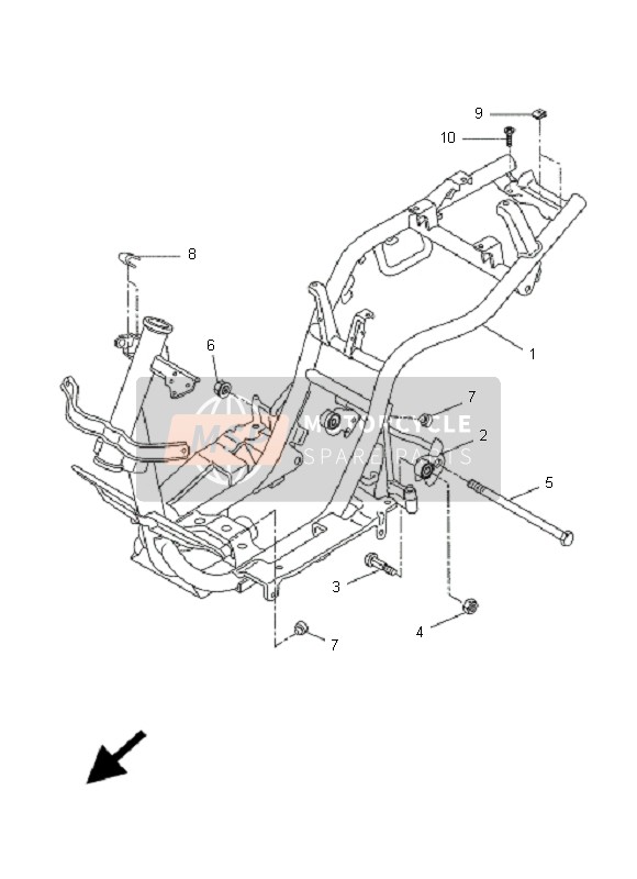 Yamaha CW50L BWS 2007 Cadre pour un 2007 Yamaha CW50L BWS